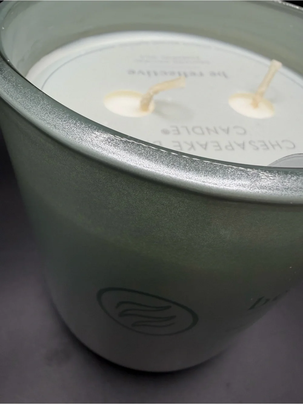 Chesapeake Bay Sage Green Cucumber Matcha Candle Large 13 OZ Jar